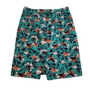 J. Crew Floral‎ Pencil Skirt Colorful Print Career Office Work Cocktail Size 0